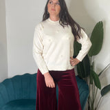Pantalone palazzo in velluto