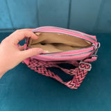 Borsa rosa con tracolla