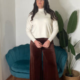 Pantalone palazzo in velluto
