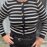 Cardigan con bottoni a clip