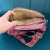 Borsa rosa con tracolla