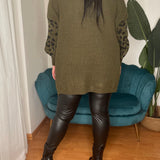 Maglione con manica animalier