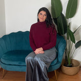 Pantalone palazzo in velluto