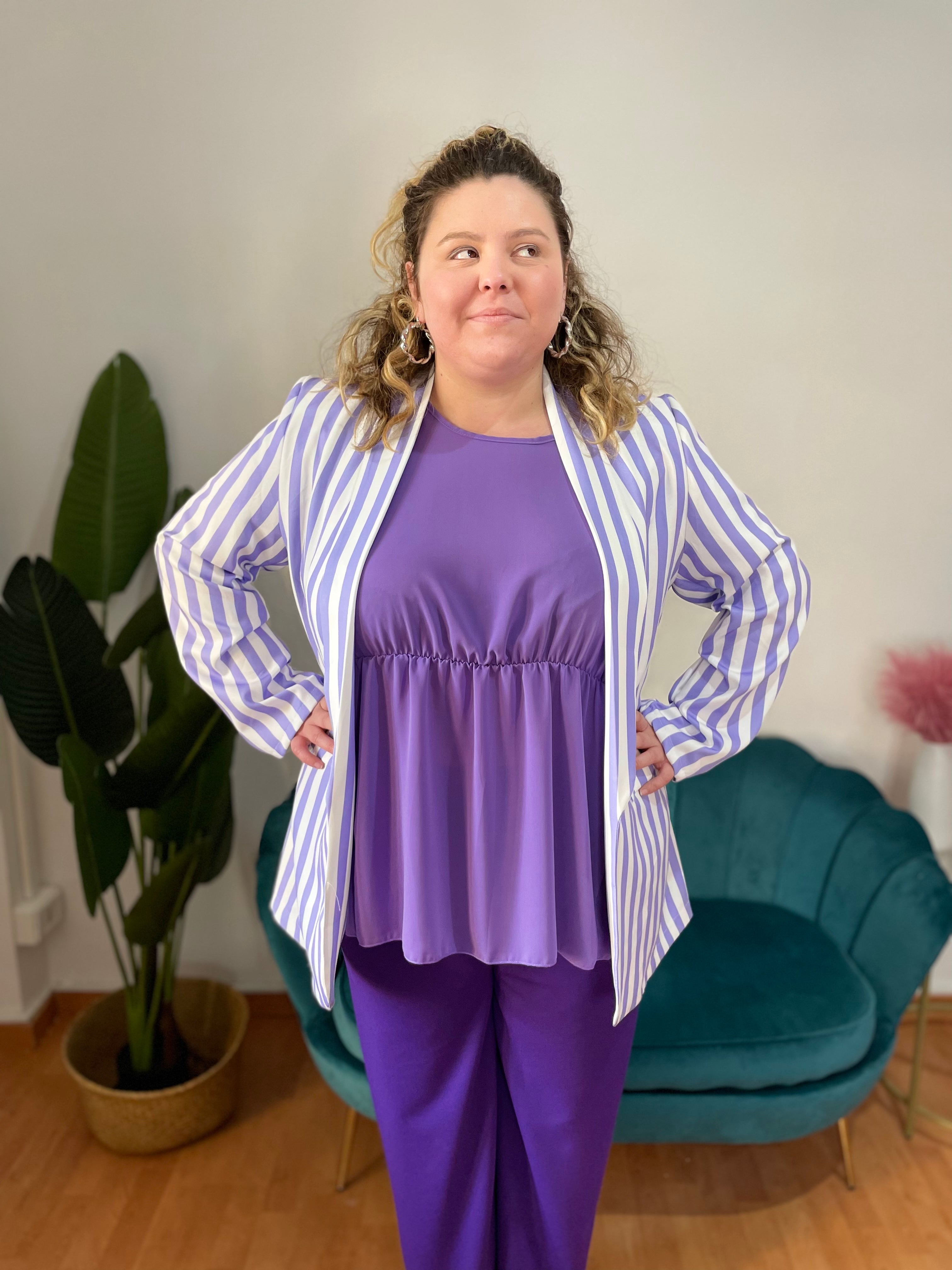 Giacca a righe vari colori